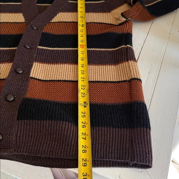 Vintage JANTZEN grandpacore wool cardigan, brown multicolour EUC unisex - Picture 8 of 11